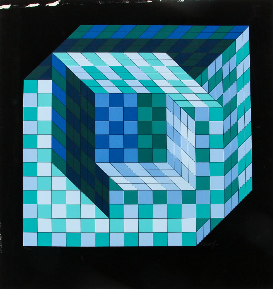 Victor Vasarely Untitled Abstract serigraph printed in (1 of 9)
