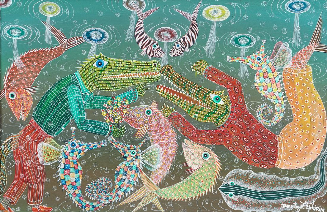 Frantz Zephirin Haitian Painting False Declaration of (1 of 7)