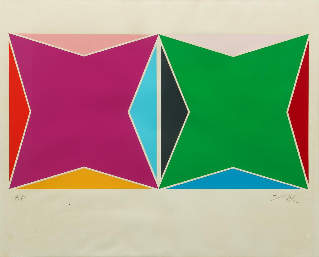 Larry Zox  1970 orig serigraph Peace (1 of 7)