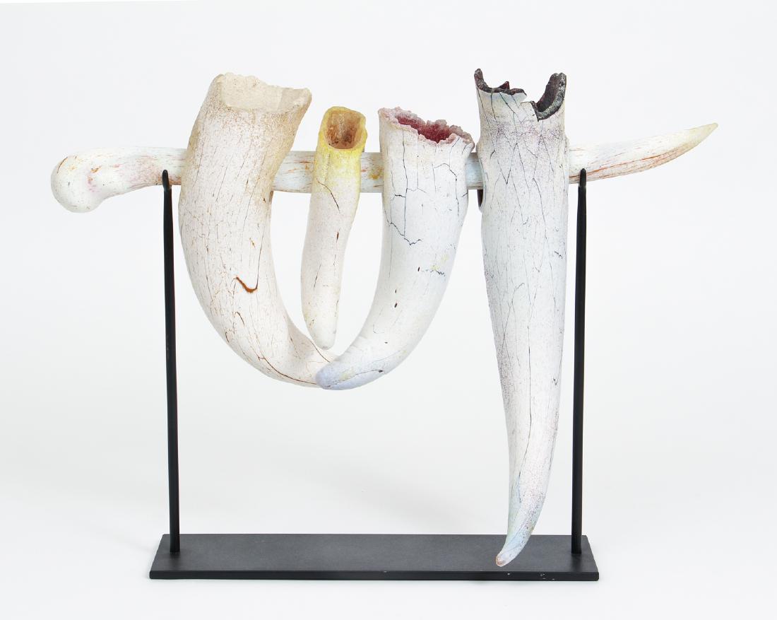 William Morris art glass sculpture Suspended Artifact, (1 of 15)