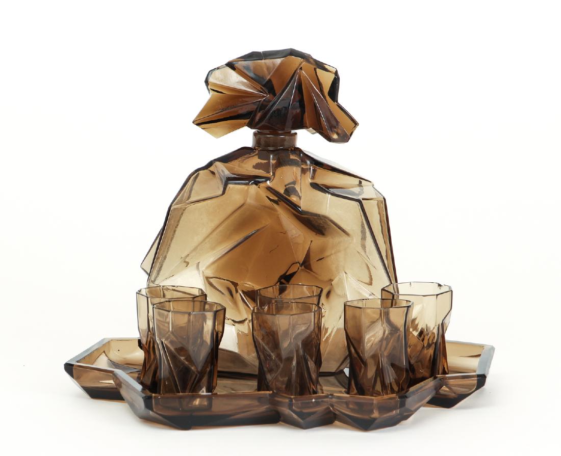 8 pc Ruba Rombic Decanter Set by Consolidated (1 of 13)