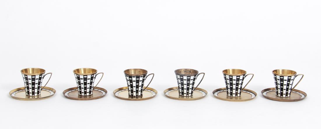 Russian Soviet Era Modernist Sterling Enamel Demitasse (1 of 6)