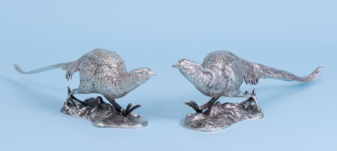 Pair of Silver Plate Pheasants (1 of 11)