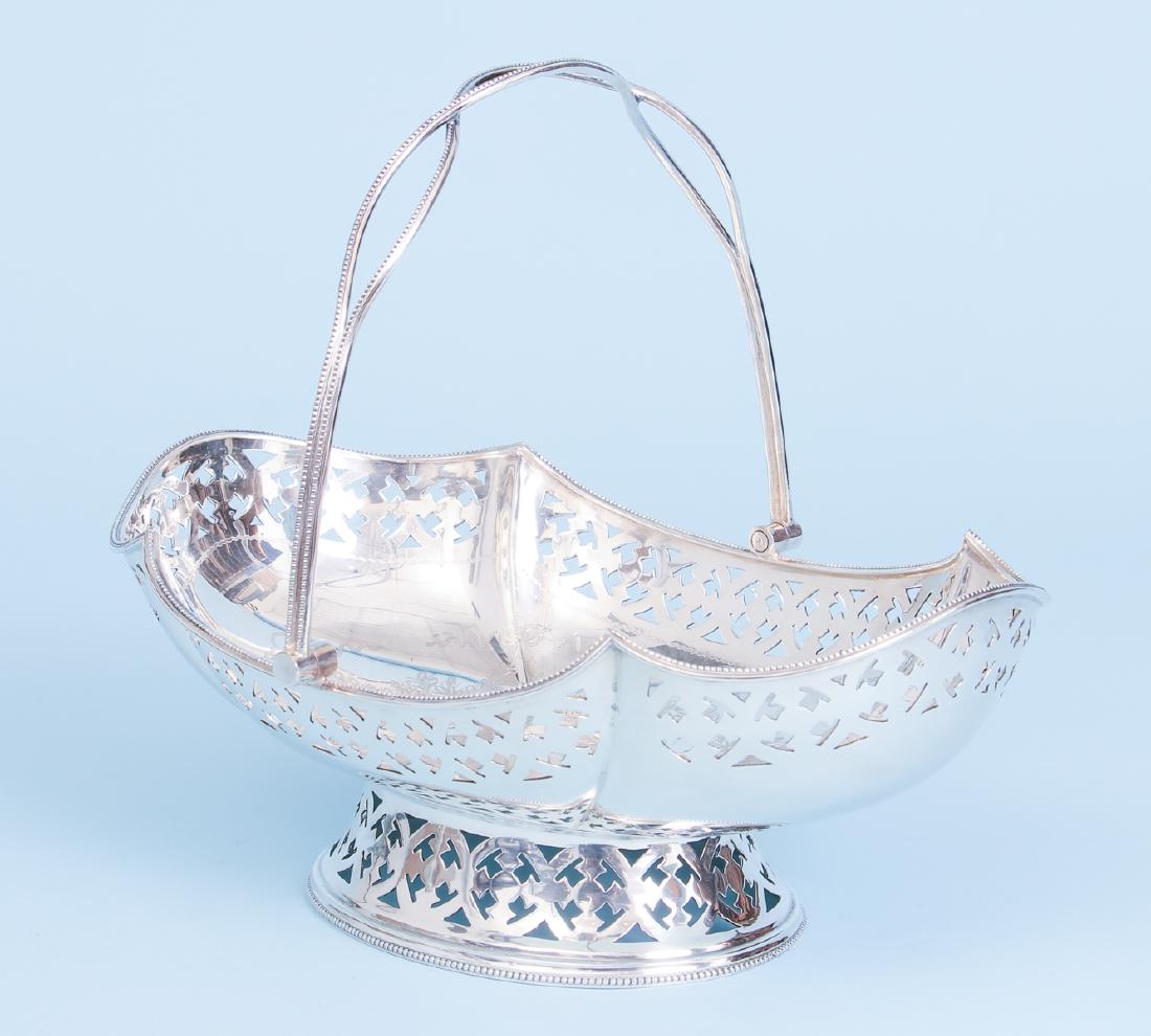 Sheffield Plate Handled Basket (1 of 9)