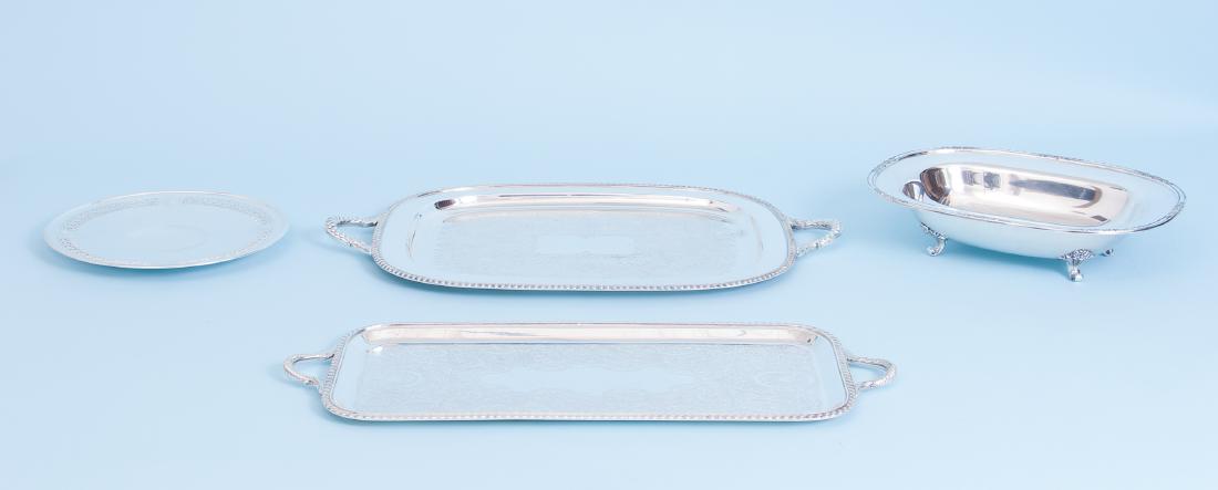 Two Silverplated Trays and Two Silverplated Bowls (1 of 14)
