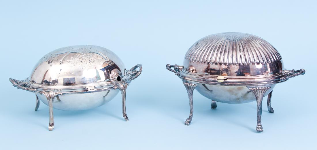 Two Silverplate Domed  Food Warmers (1 of 12)