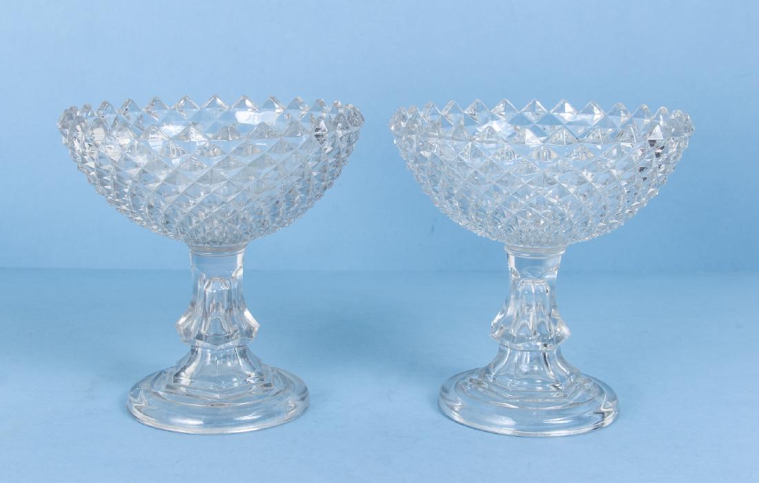 Pair of Antique Pressed Glass Footed Bowls (1 of 6)