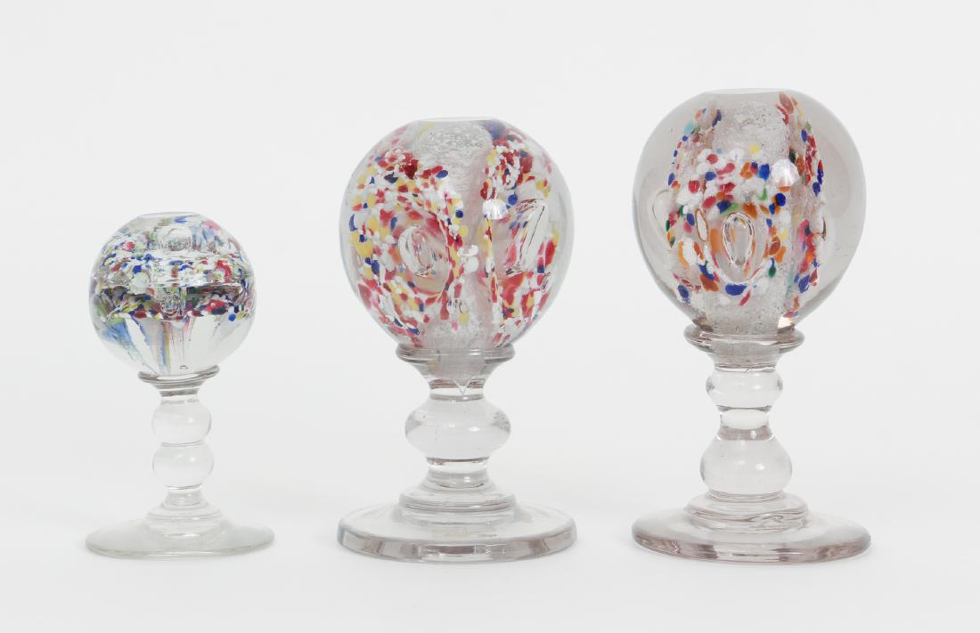Three Antique Pedestal Paperweights (1 of 7)