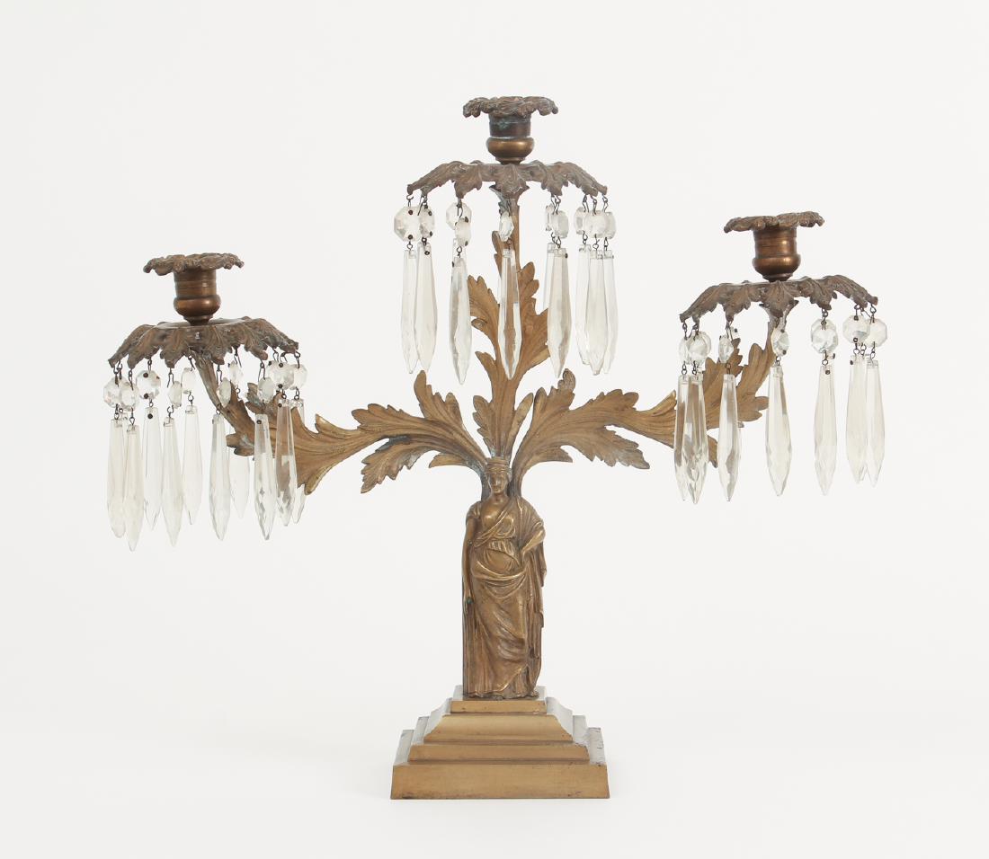 Antique Robed Liberty Three Light Candelabra (1 of 6)