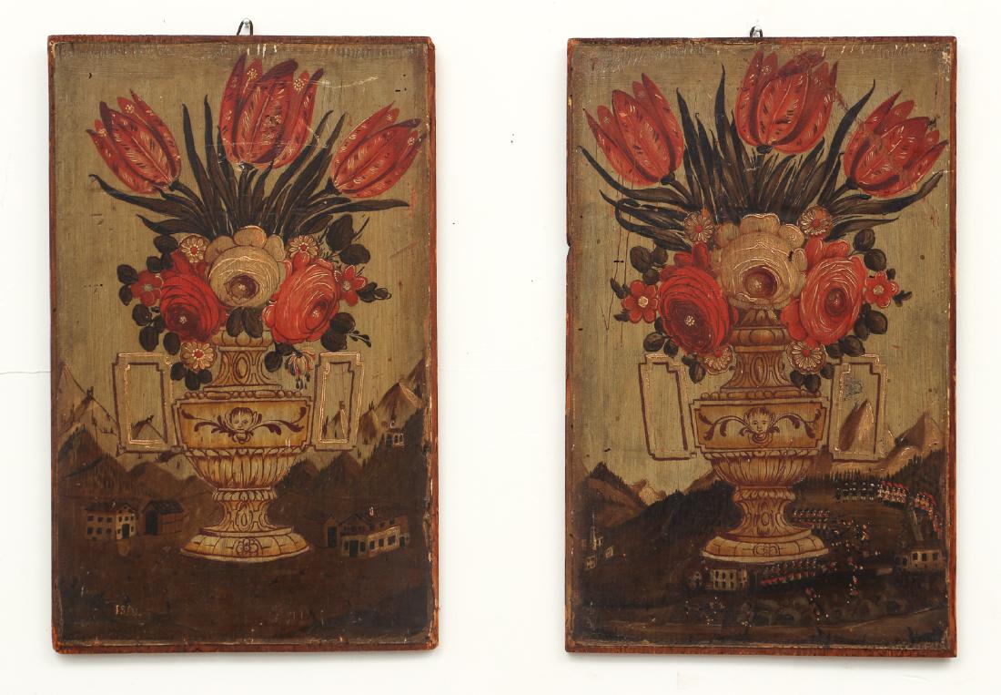 Two Antique Painted Panels (1 of 10)
