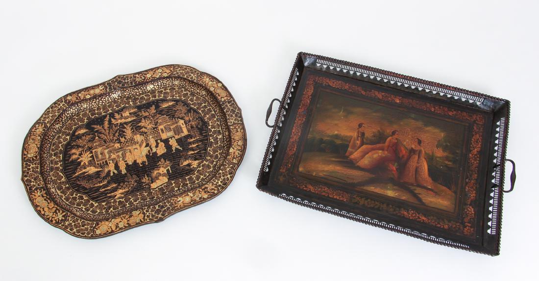 Two Antique Serving Trays (1 of 13)