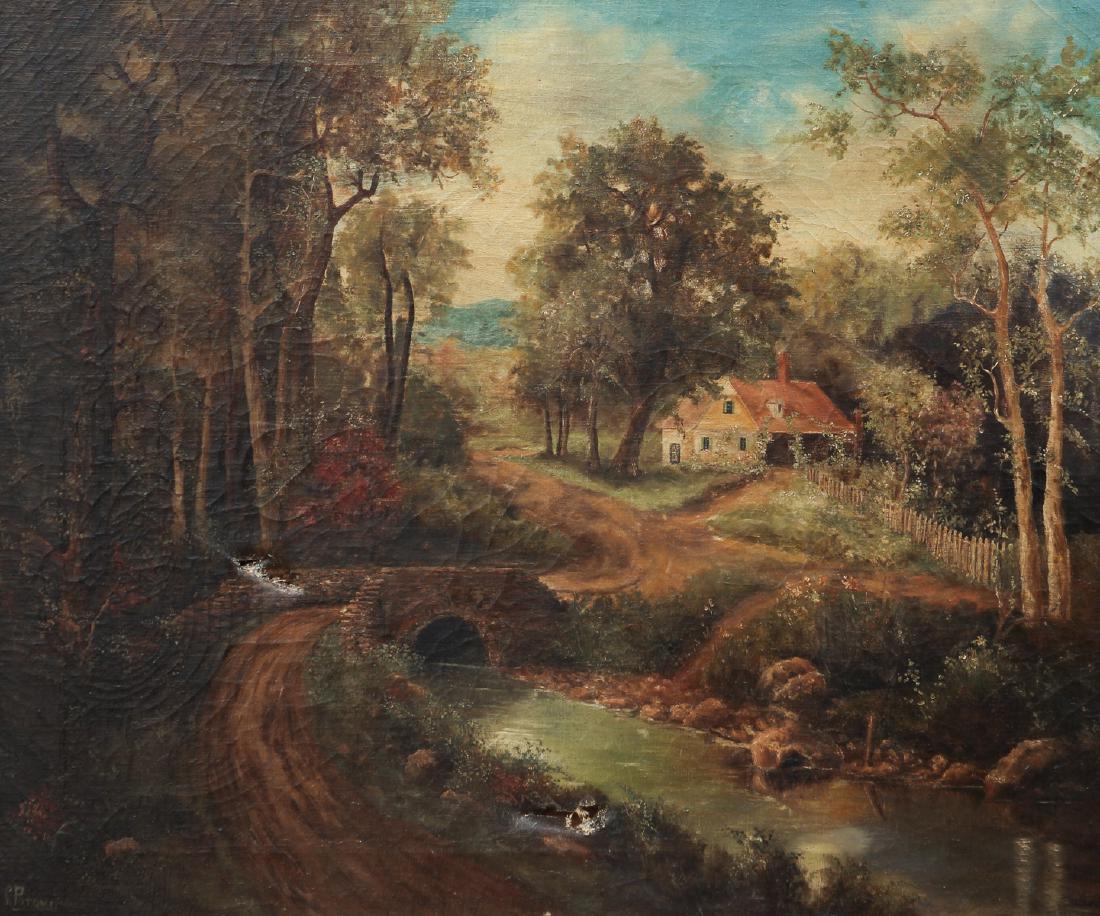 L. Brown ptg. Cottage in the Woods (1 of 8)