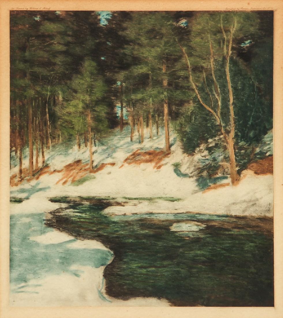 Willard Metcalf Ice Bound Engraving (1 of 7)