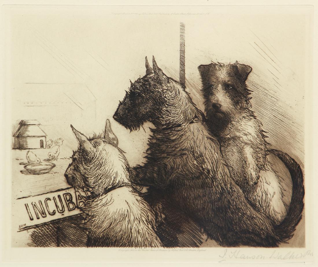 J. Hanson Walker framed etching Just Out (1 of 10)