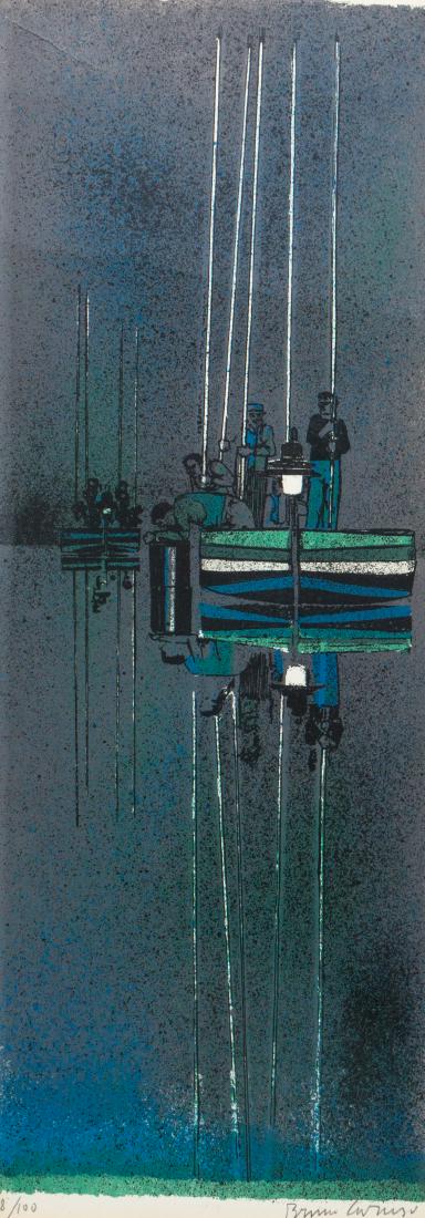 Bruno Caruso  orig signed print Fisherman (1 of 10)