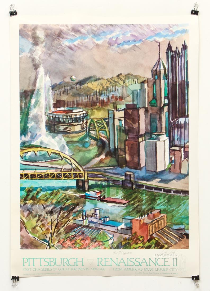 Henry Koerner Signed Pittsburgh Renaissance Poster (1 of 5)