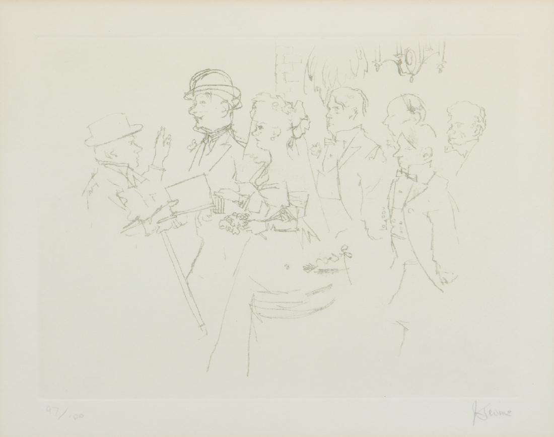 Jack Levine signed etching "The Wedding" (1 of 7)