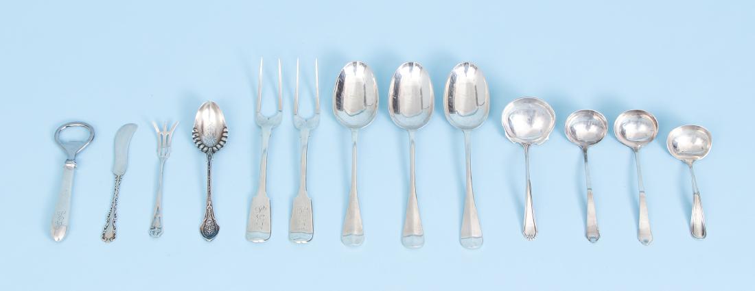 Group of Miscellaneous Sterling Inc Georgian Meat Forks (1 of 9)