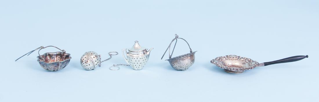 Five Sterling Silver Tea Strainers (1 of 13)