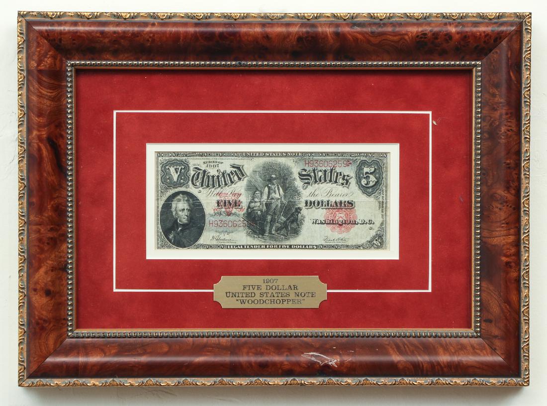 1907 United States Five Dollar Woodchopper Note (1 of 4)