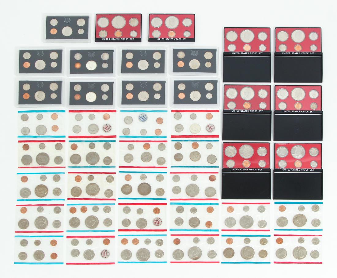Large Group of 1970s US Mint Proof Sets Etc (1 of 9)