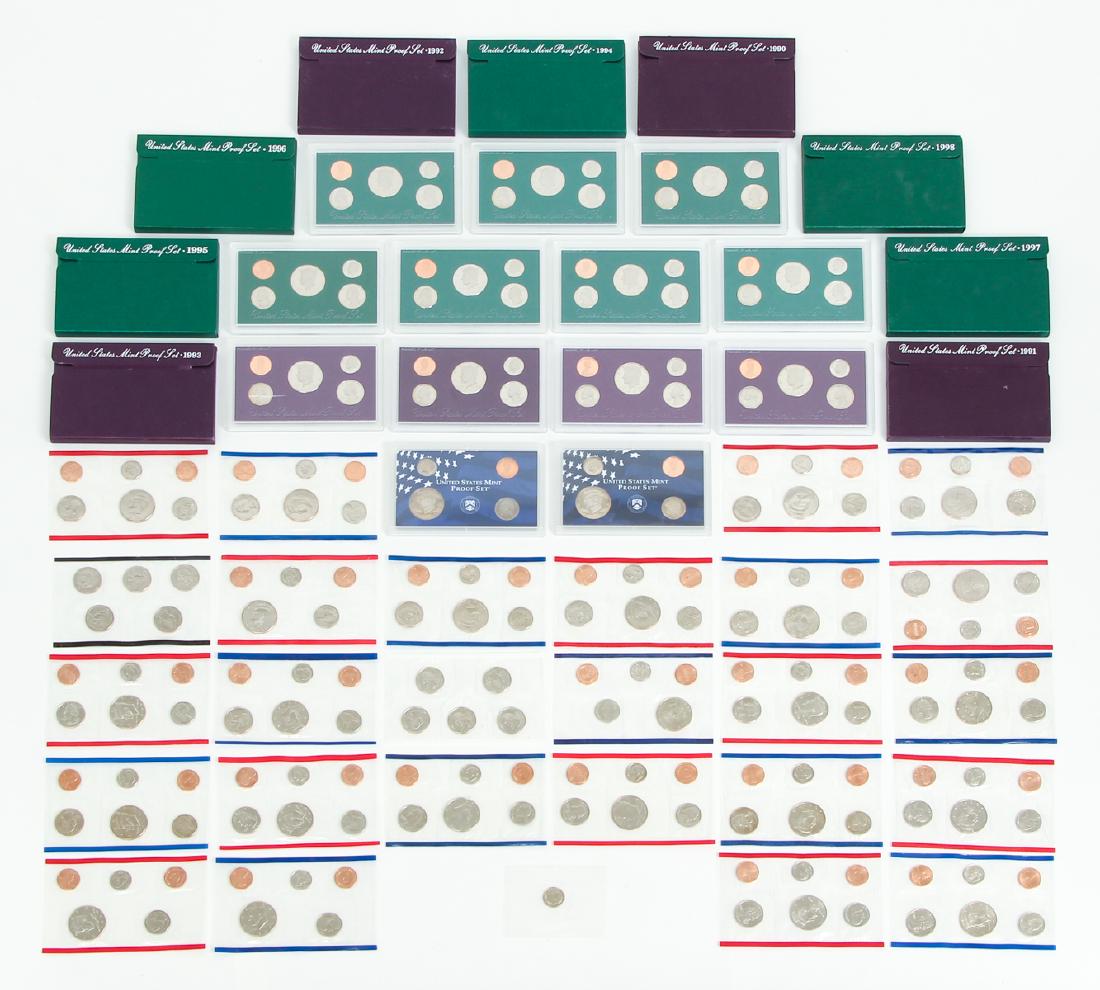 Large Group of 1990s US Mint Proof Sets Etc (1 of 9)