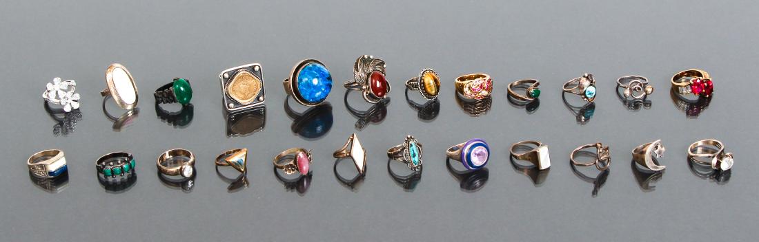 Assorted Sterling and Costume Rings (1 of 9)