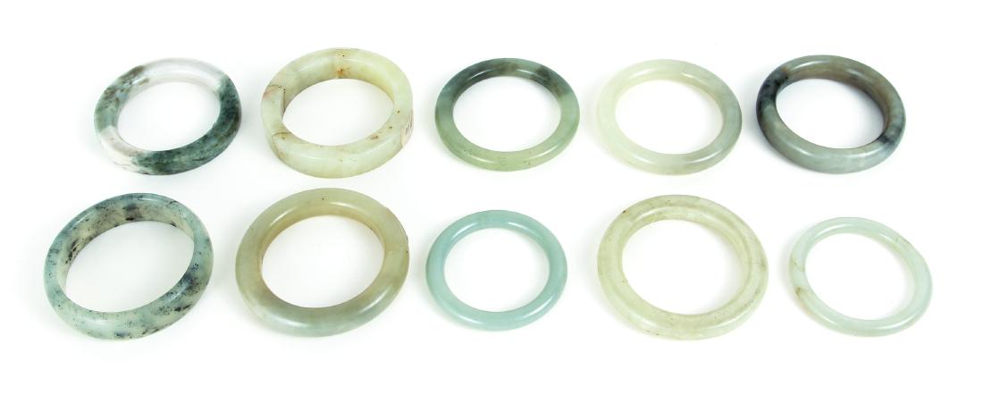 Ten Chinese Jade or Nephrite Bracelets (1 of 11)