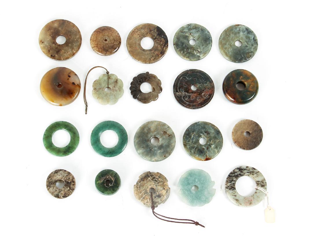 Twenty Jade and Nephrite Bi Discs (1 of 9)