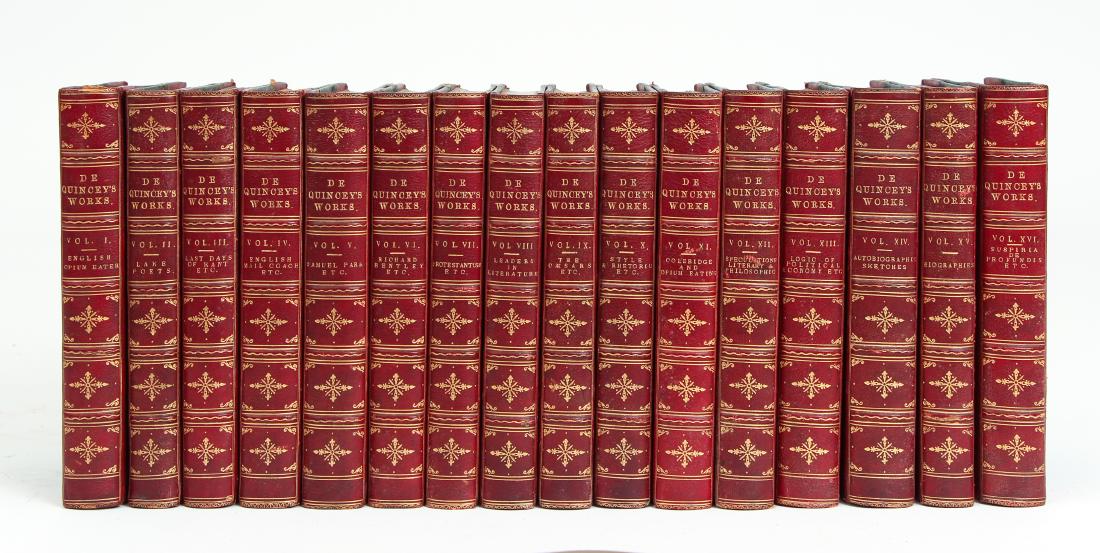 De Quincey, 16 volumes, three-quarter leather, fine (1 of 13)