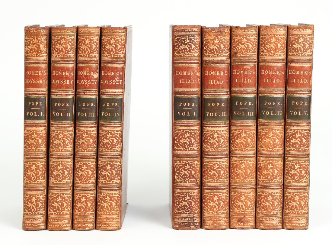 Homer, Iliad and Odyssey, full leather, 9 volumes (1 of 12)