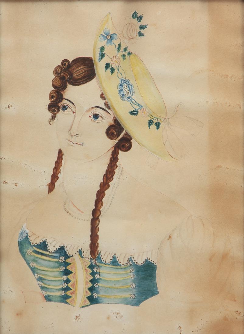 Pair of 19th Century French Costume Watercolors (1 of 9)