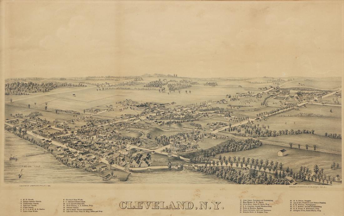 Burleigh Lithograph Map 1890 Cleveland New York (1 of 9)