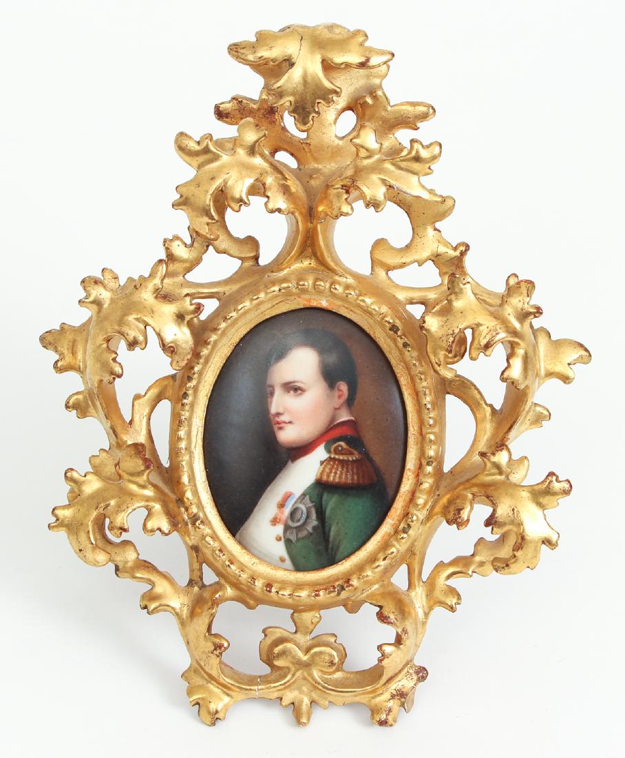 Antique Framed  Napoleon on Porcelain (1 of 5)