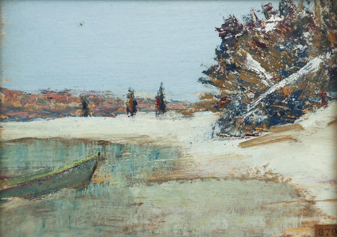 Edith or Henry Prellwitz Oil Painting of a Creek in (1 of 7)