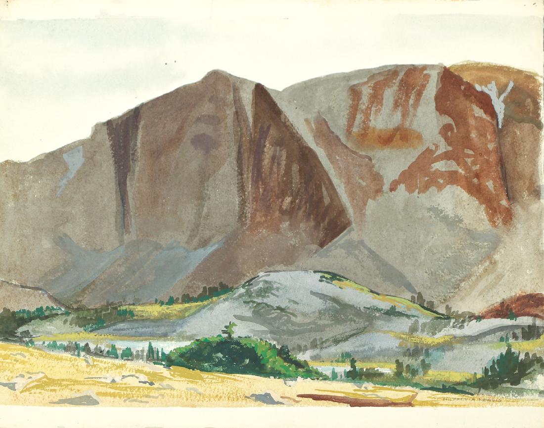 Wilfred  Readio 1959 watercolor Snowy Range (1 of 8)
