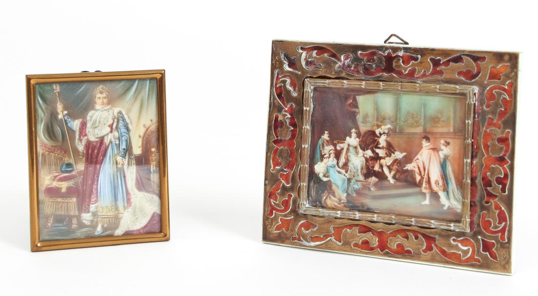 Two Miniature Paintings Including Napoleon after Gerard (1 of 9)