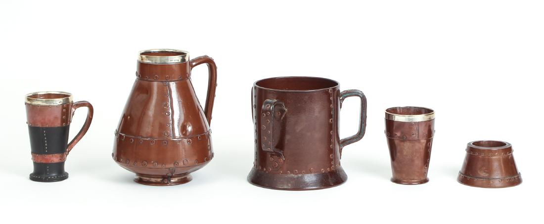 5 Doulton Lambeth Simulated Copper Pieces (1 of 13)