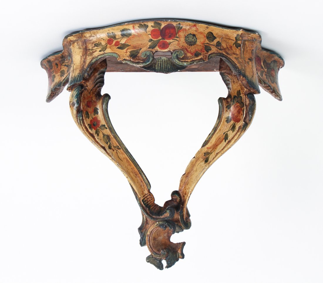 French or Italian Painted Large Wall Bracket (1 of 10)