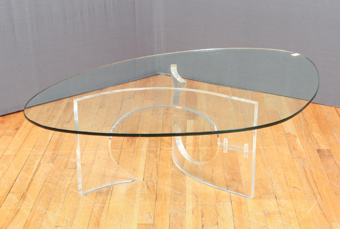 Charles Hollis Jones  Lucite and Glass Coffee Table (1 of 5)