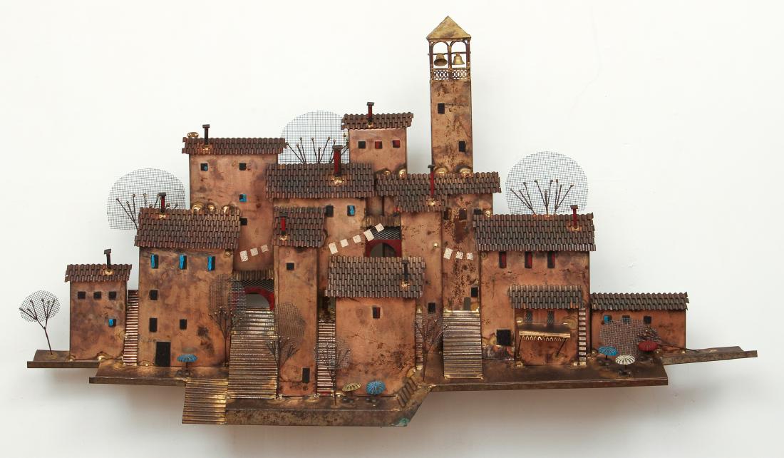 Curtis  Jere Mid Century  Italian Village Wall Hanging (1 of 8)