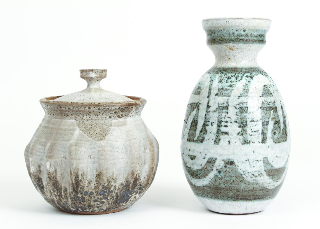 Pair of Grey Studio Pottery Vases (1 of 10)