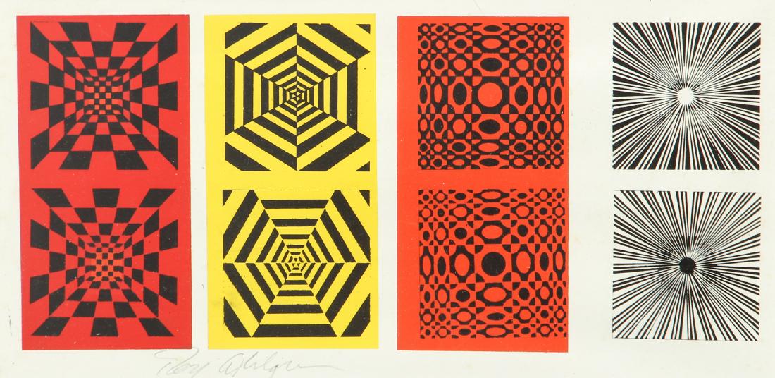 Two Roy Ahlgren Experimental Sticker Op Ed Serigraphs (1 of 11)