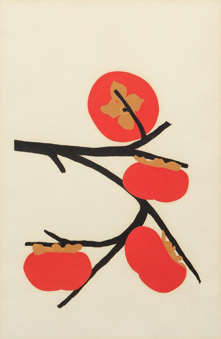 Henry Evans linocut Persimmons (1 of 7)