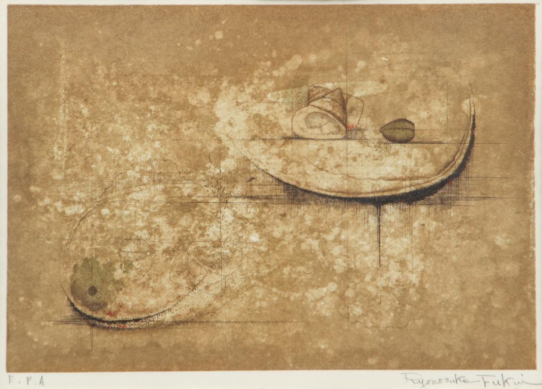 Ryonosuke Fukui etching aquatint Shells (1 of 9)