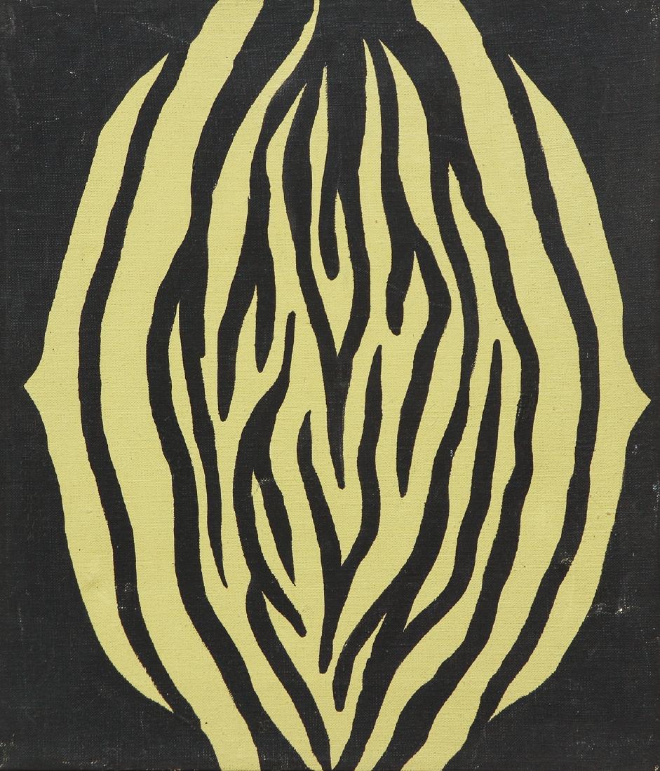 Thomas George Abstract Black and Gold Painting (1 of 7)