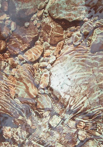 2 David Kessler Lithographs: Water Line; Stream S: Artist: Kessler, David (American, b. 1950) Title: Water Line; Stream Surface with Red Drifting Date: 1978; 1980 Medium: color lithograph; color lithograph Dimensions: 25.6 x 17.6 inches (image), 33.6