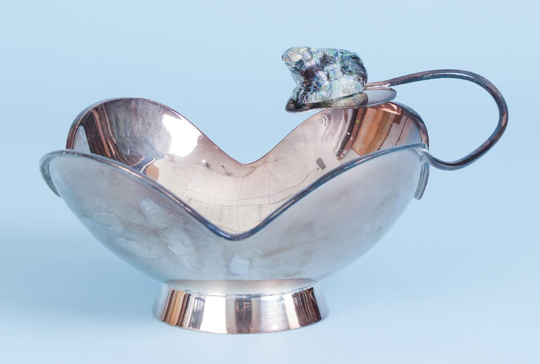Los Castillo Taxco Silver Plated Bowl and Frog (1 of 7)