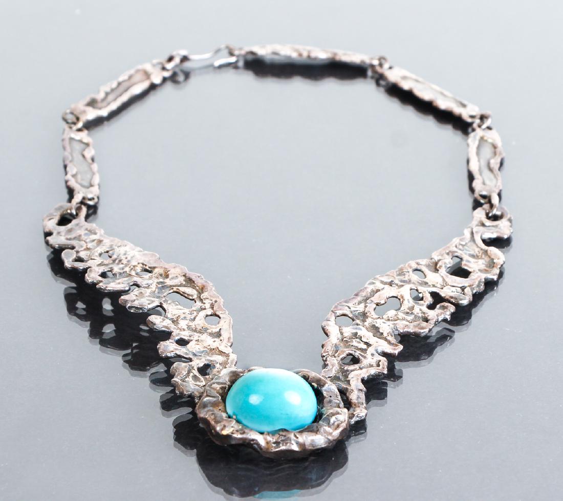 Brutalist Tane Mexico Sterling Silver Necklace (1 of 6)