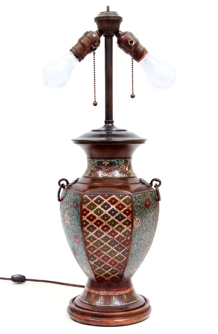 Chinese Champleve Vase as Lamp (1 of 9)